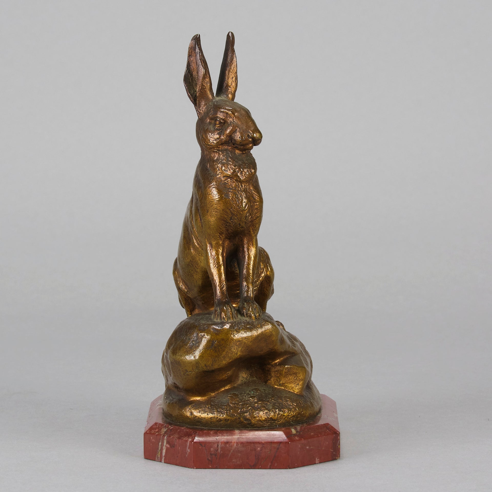 Clovis Masson Bronze Hare - Animaliers Bronze - Hickmet Fine Arts