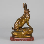 Clovis Masson Bronze Hare - Animaliers Bronze - Hickmet Fine Arts