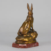 Clovis Masson Bronze Hare - Animaliers Bronze - Hickmet Fine Arts