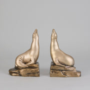 Pair of Sea Lion Bookends by C Omin