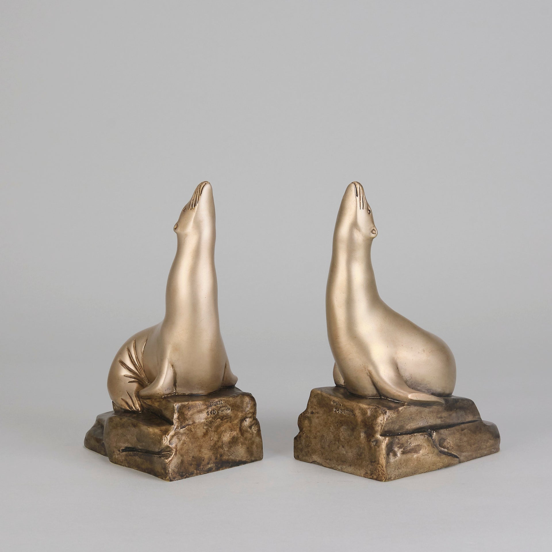 Pair of Sea Lion Bookends by C Omin