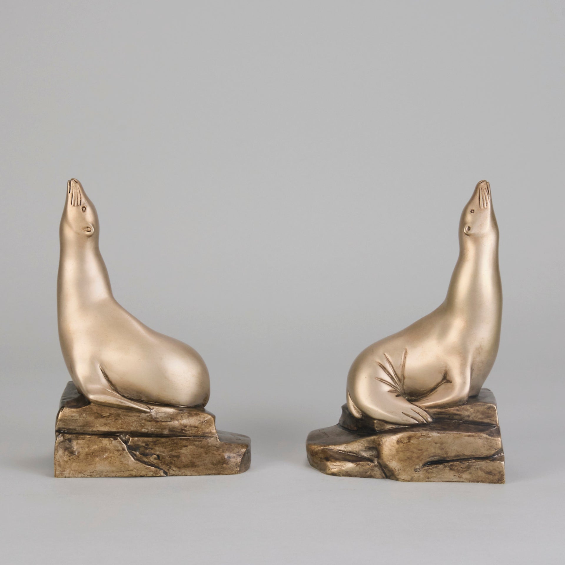 Pair of Sea Lion Bookends by C Omin