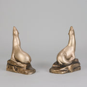 Pair of Sea Lion Bookends by C Omin