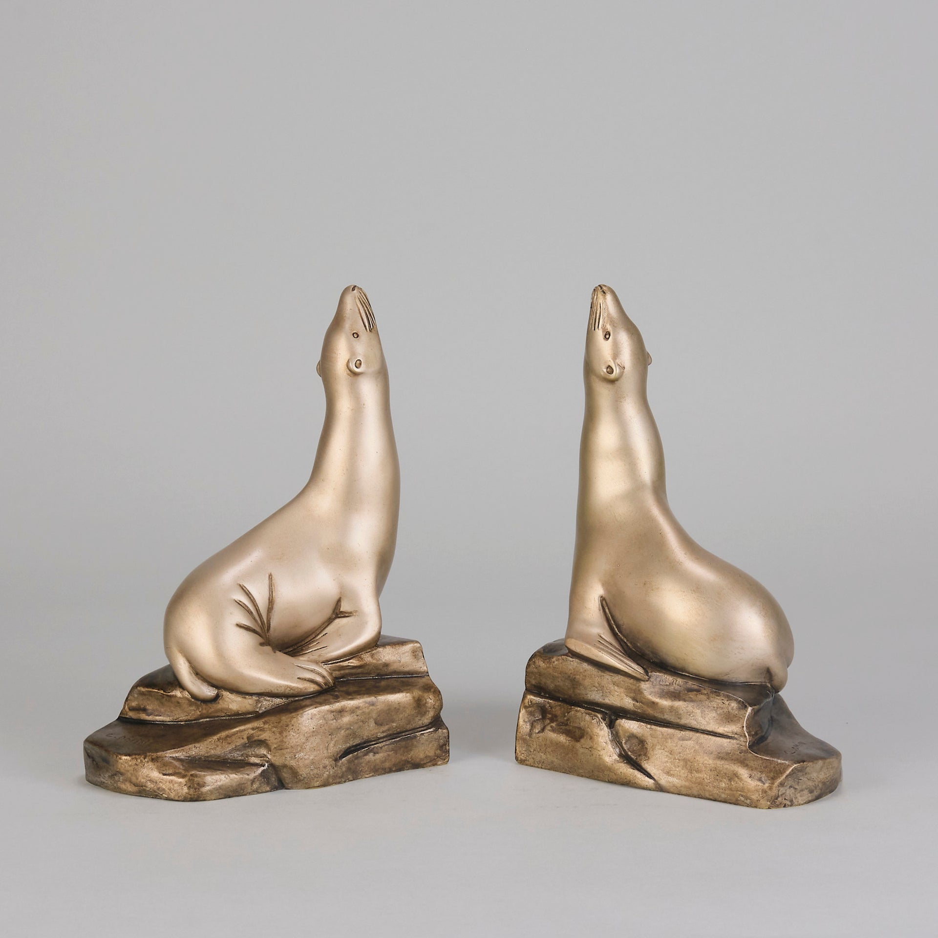 Pair of Sea Lion Bookends by C Omin