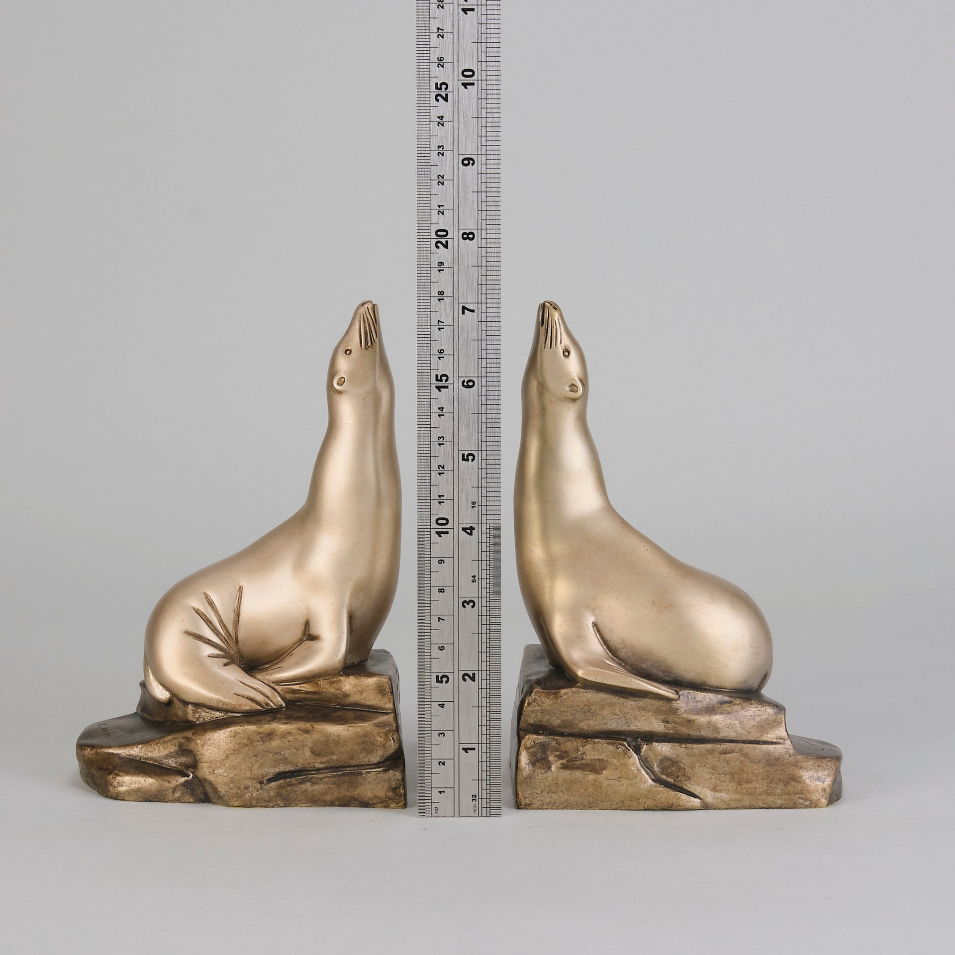 Pair of Sea Lion Bookends by C Omin