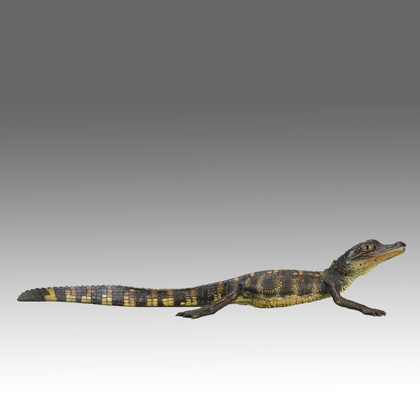 Bergman Cayman Crocodile - Franz Bergman Bronze - Hickmet Fine Arts