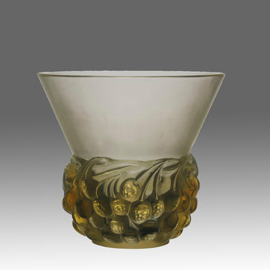 Rene Lalique Cerises Vase - Art Deco Vase - Hickmet Fine Arts