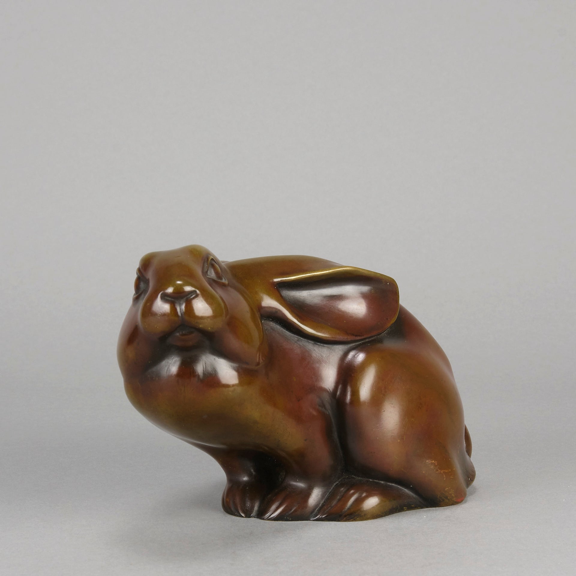 Danish Bronze - Peering Rabbit - Hickmet Fine Arts