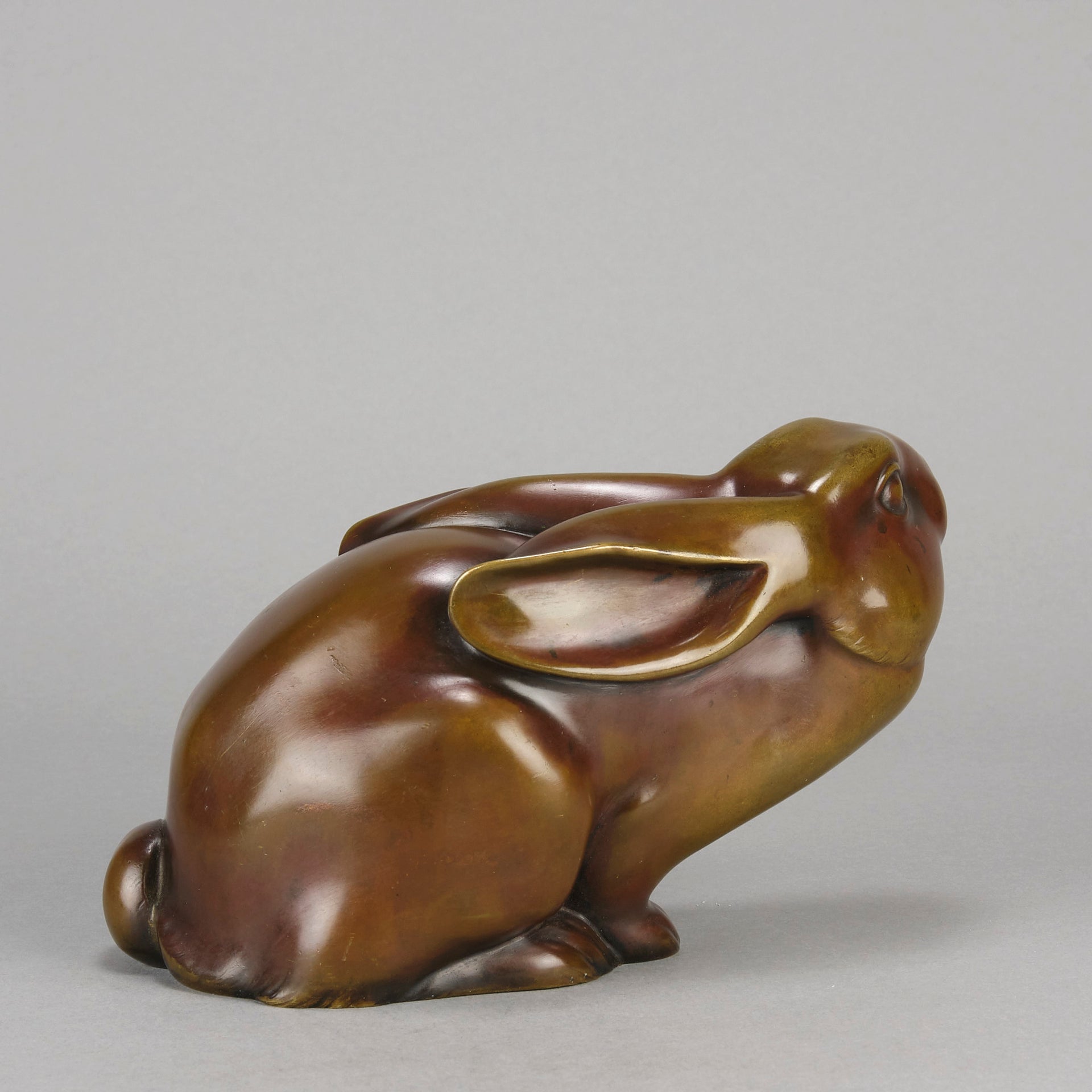 Danish Bronze - Peering Rabbit - Hickmet Fine Arts