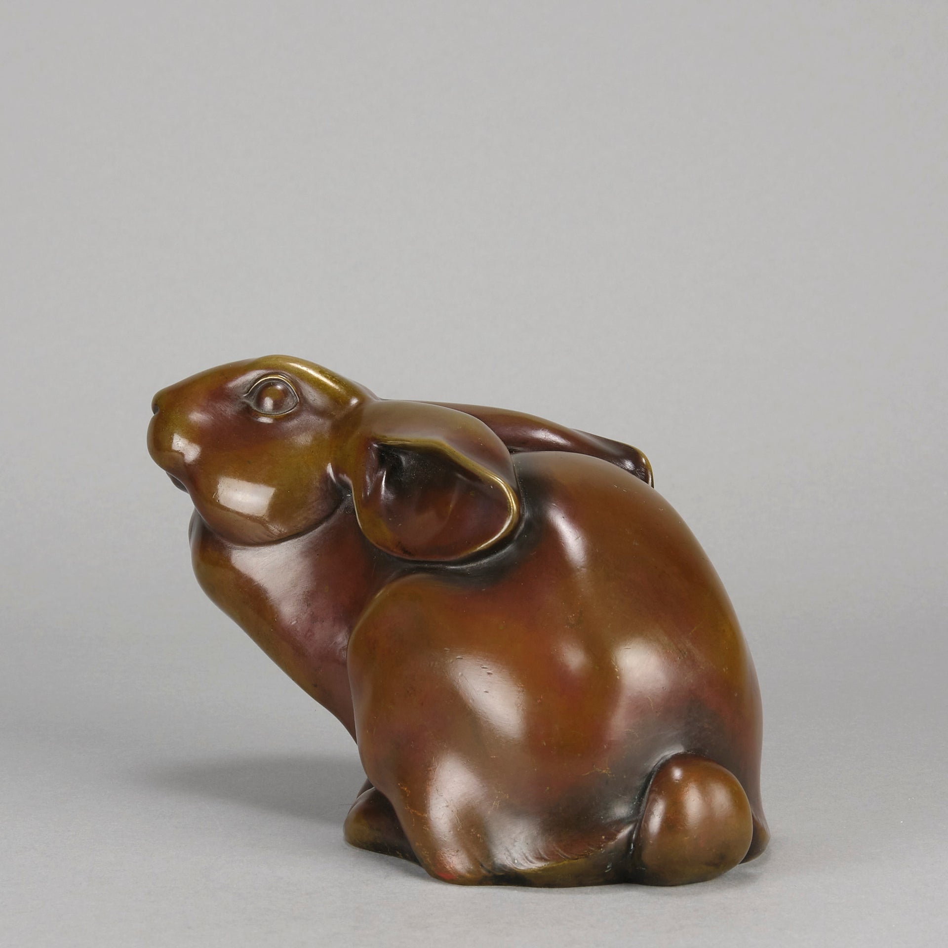 Danish Bronze - Peering Rabbit - Hickmet Fine Arts