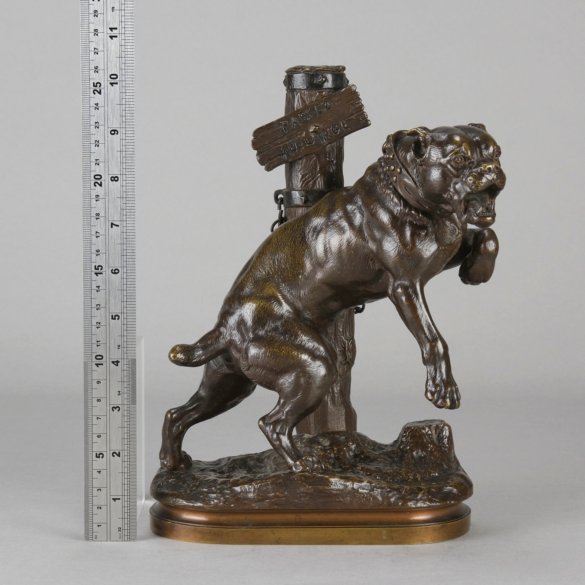 Tethered Hound - Charles Valton Bronze - Hickmet Fine Arts 