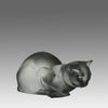 Marc Lalique Cat - Lalique Chat Repose -  Hickmet Fine Arts 