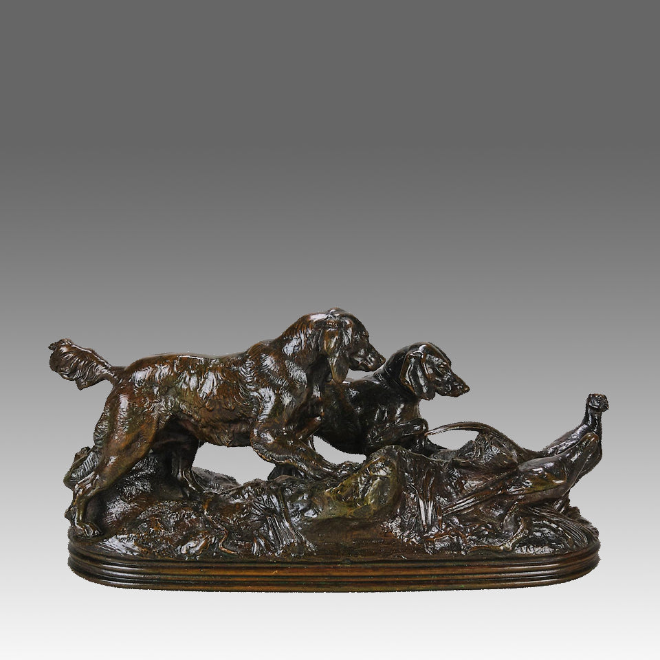 Barye Dogs - Antoine Barye Bronze - Hickmet Fine Arts