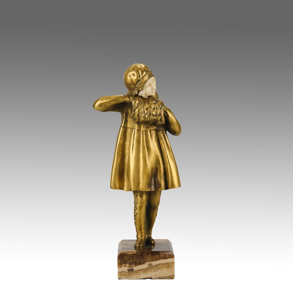 Chiparus L'Hiver - Demetre Chiparus Bronze - Hickmet Fine Arts
