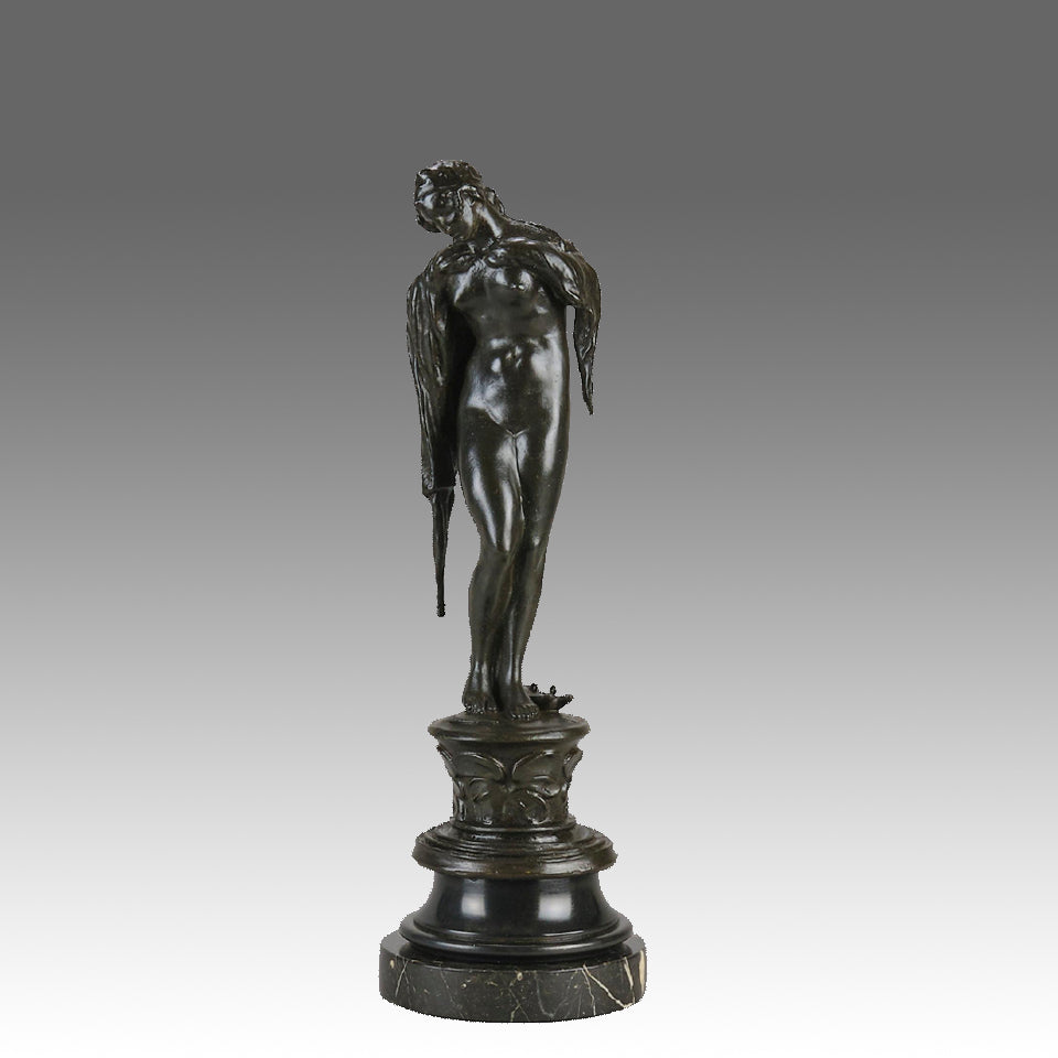 "Girl in Cloak" - Vernon March Bronze - Hickmet Fine Arts 