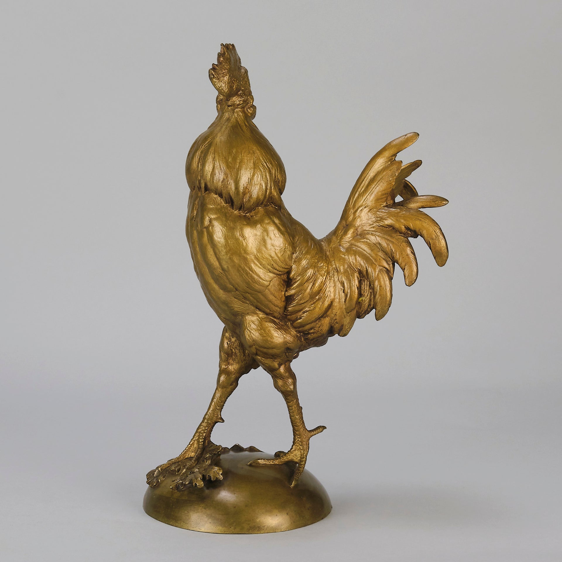 "Cockerel" by Paul Comolera - Animalier Bronze - Hickmet Fine Arts