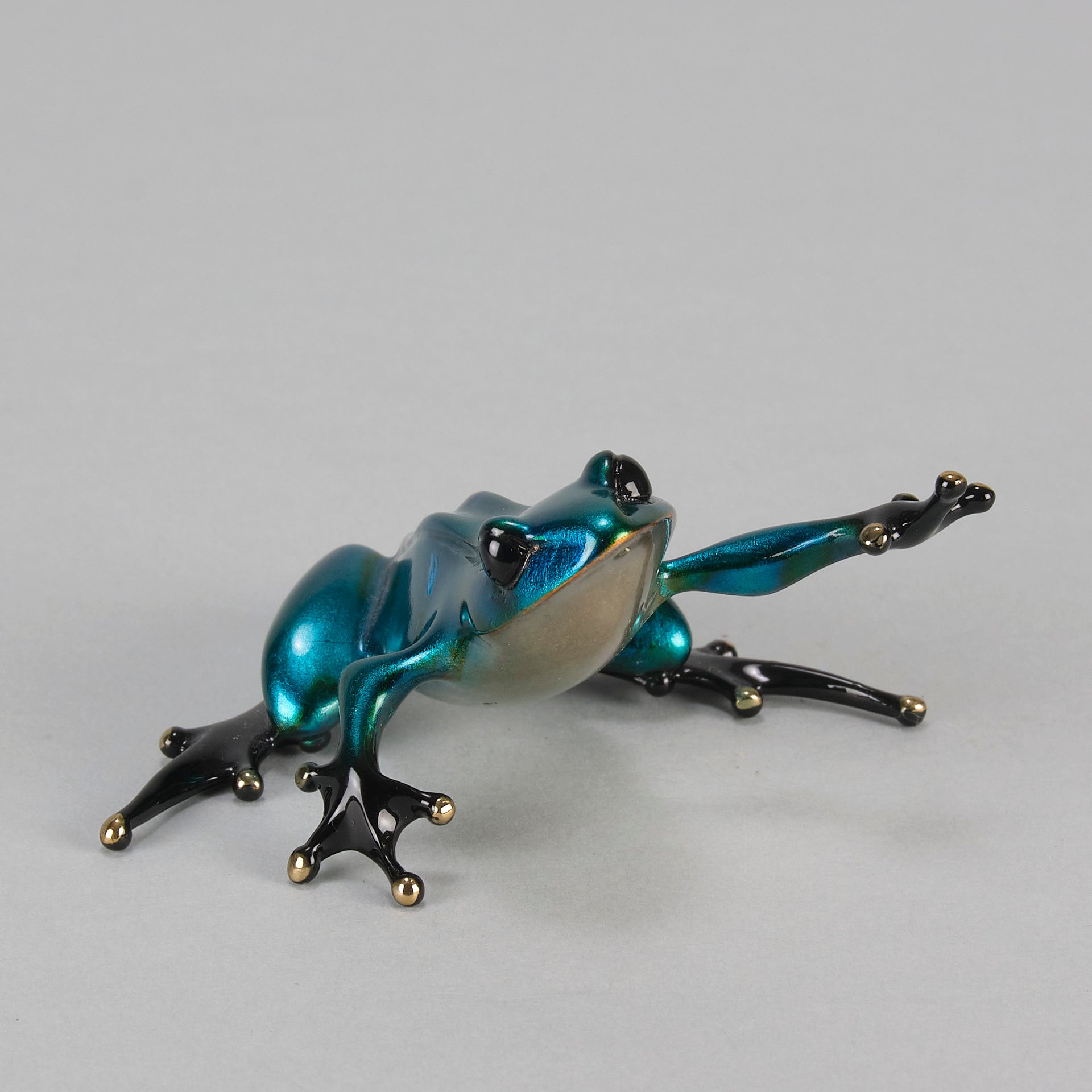 Limited Edition Bronze - Blue Frog by Tim Cotterill - Hickmet Fine Arts