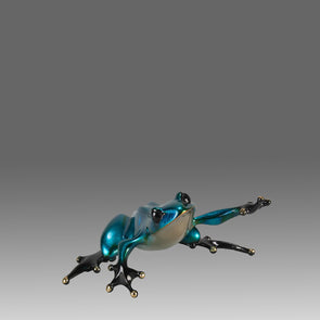 Limited Edition Bronze - Blue Frog by Tim Cotterill - Hickmet Fine Arts