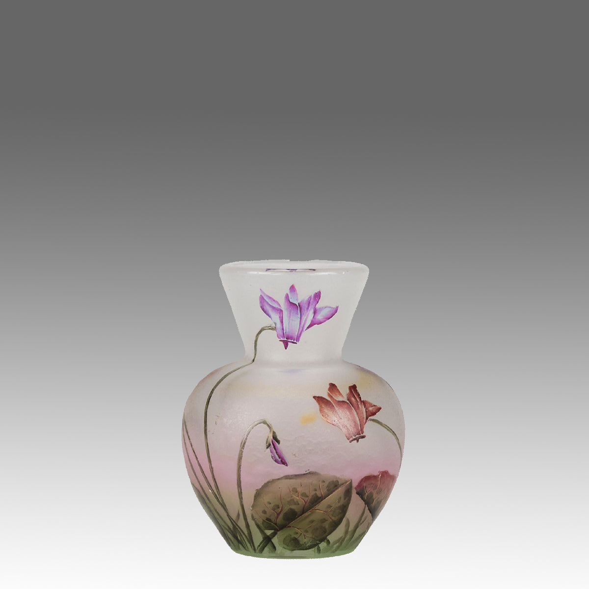 Daum Floral Vase - Art Nouveau Glass - Hickmet Fine Arts