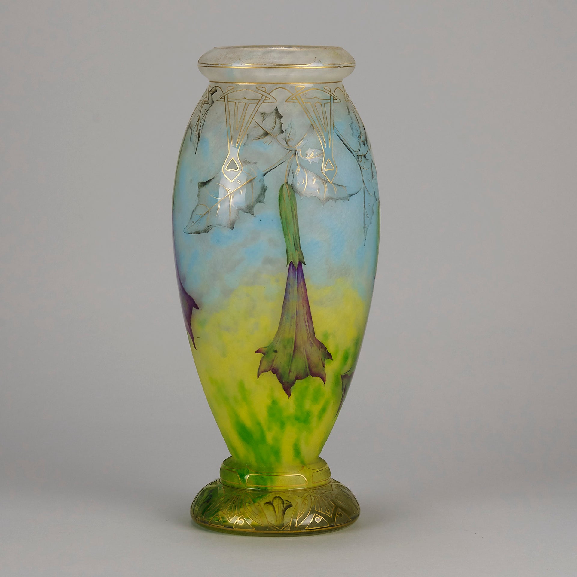 Daum Datura Vase - Art Nouveau Glass - Hickmet Fine Arts