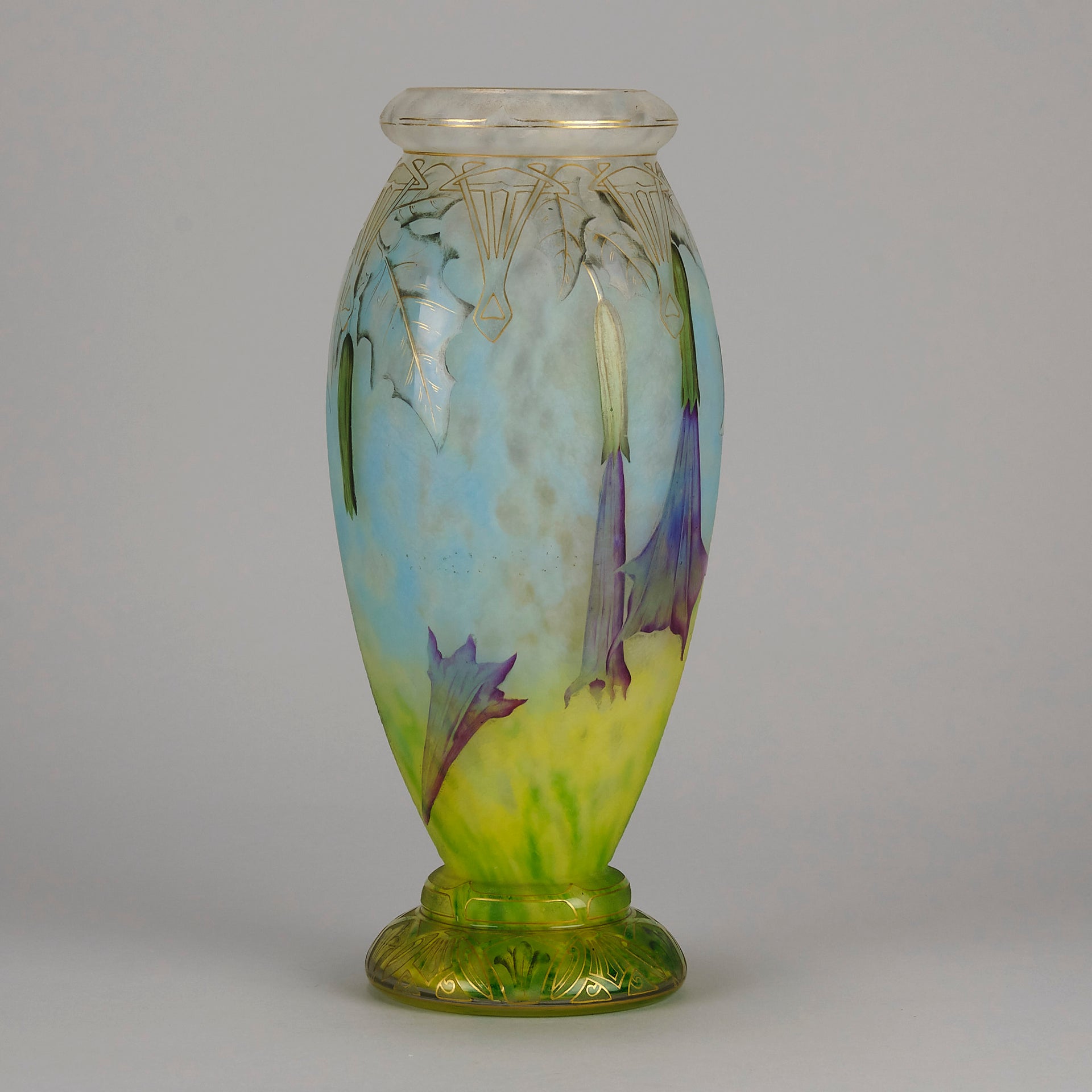Daum Datura Vase - Art Nouveau Glass - Hickmet Fine Arts