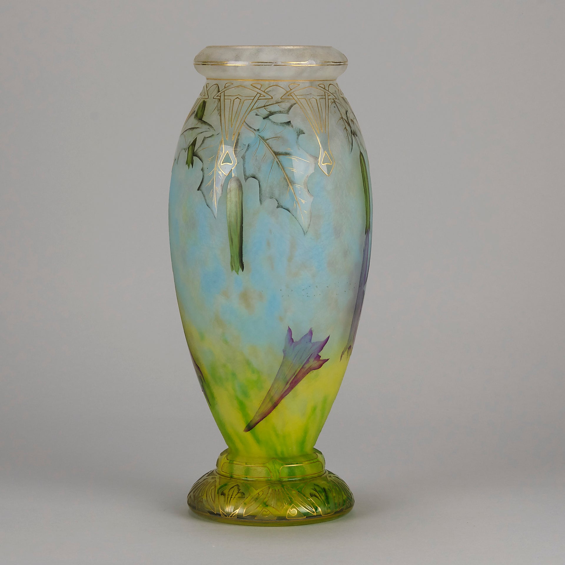 Daum Datura Vase - Art Nouveau Glass - Hickmet Fine Arts
