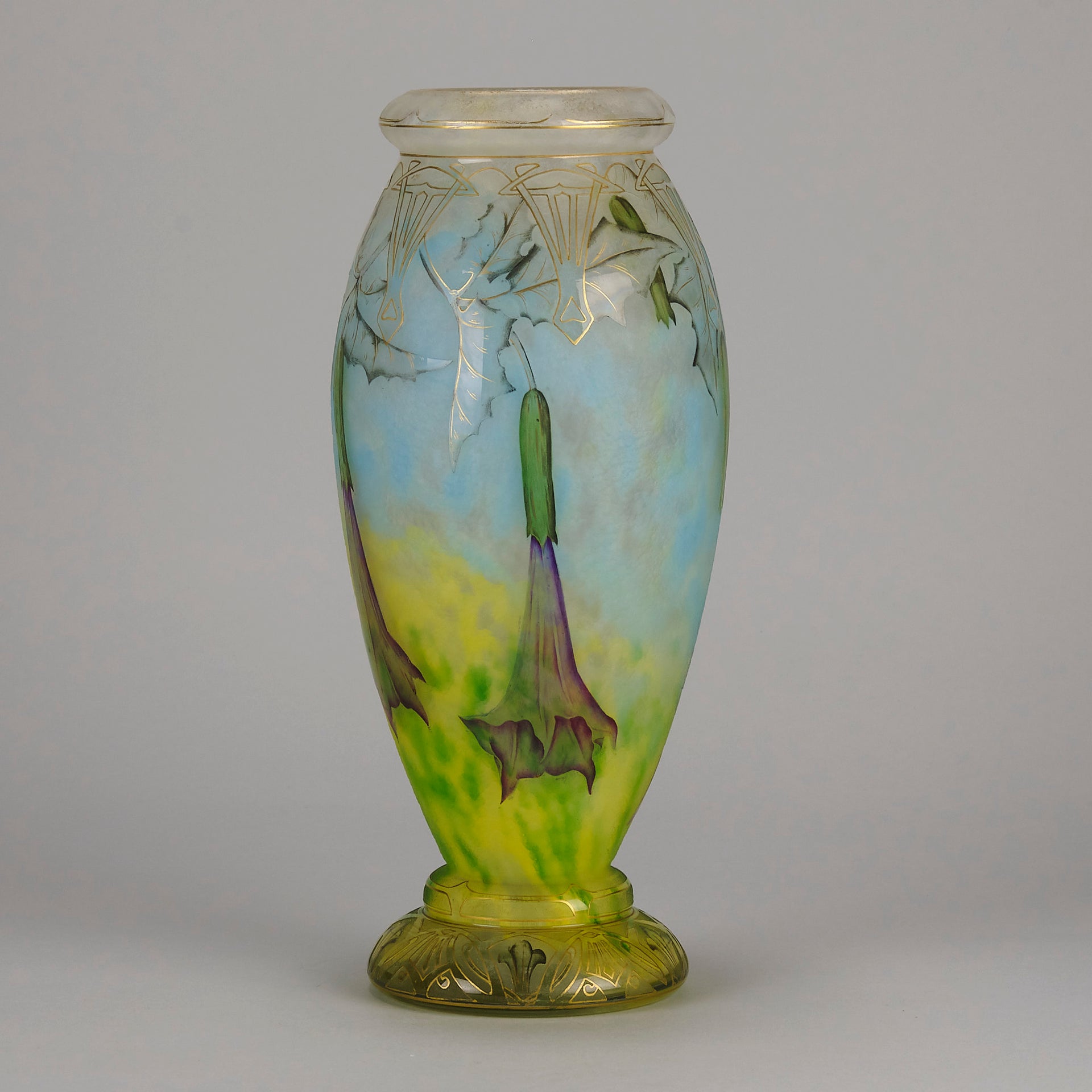 Daum Datura Vase - Art Nouveau Glass - Hickmet Fine Arts