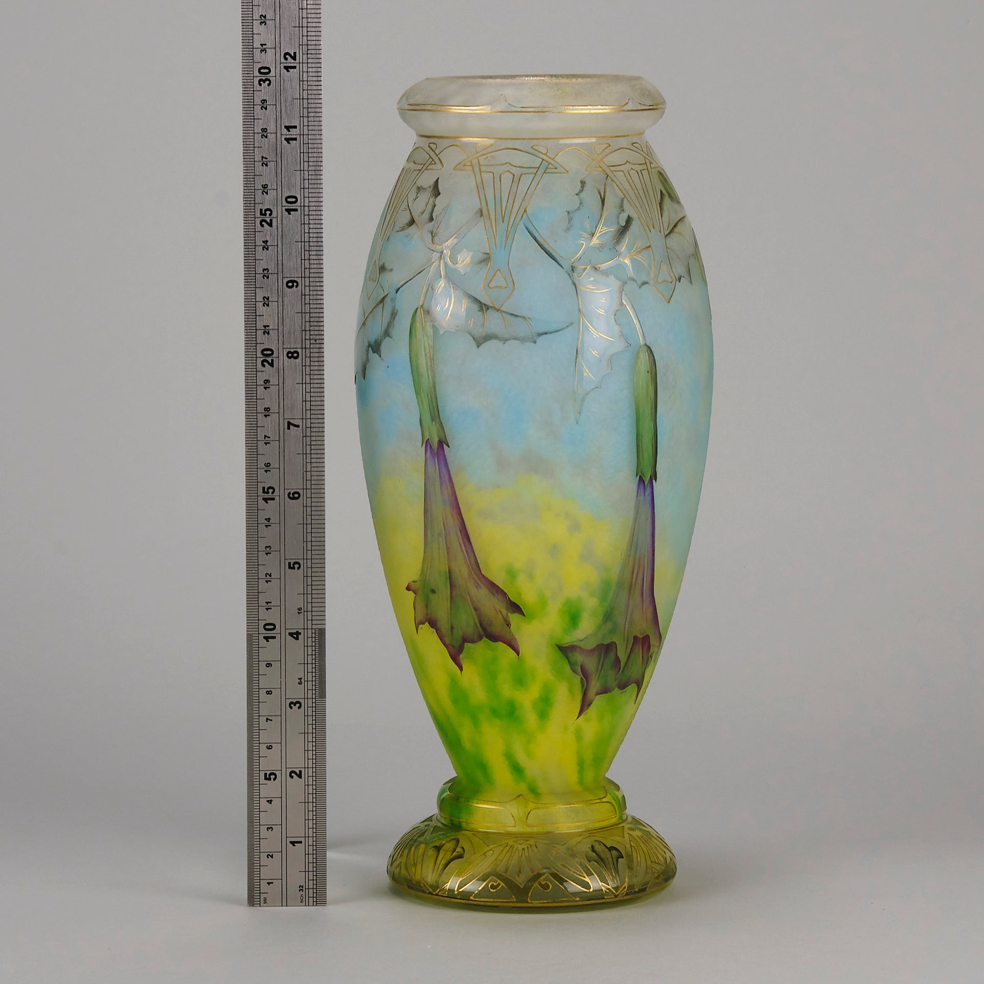 Daum Datura Vase - Art Nouveau Glass - Hickmet Fine Arts