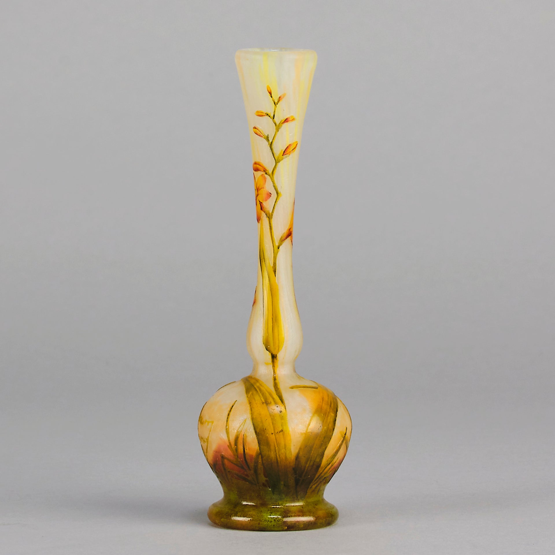Daum Botanical Vase - Art Nouveau Glass - Hickmet Fine Arts