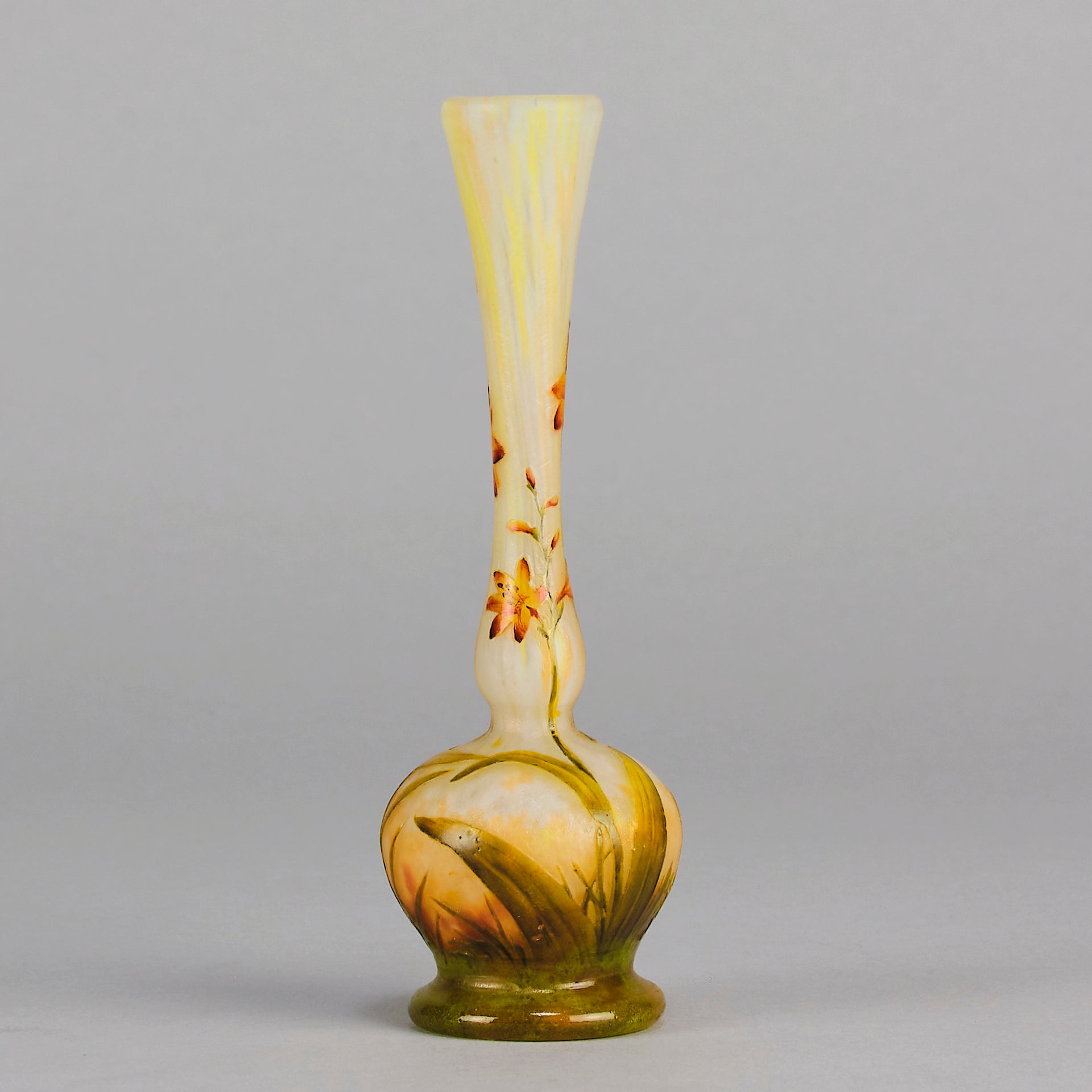 Daum Botanical Vase - Art Nouveau Glass - Hickmet Fine Arts