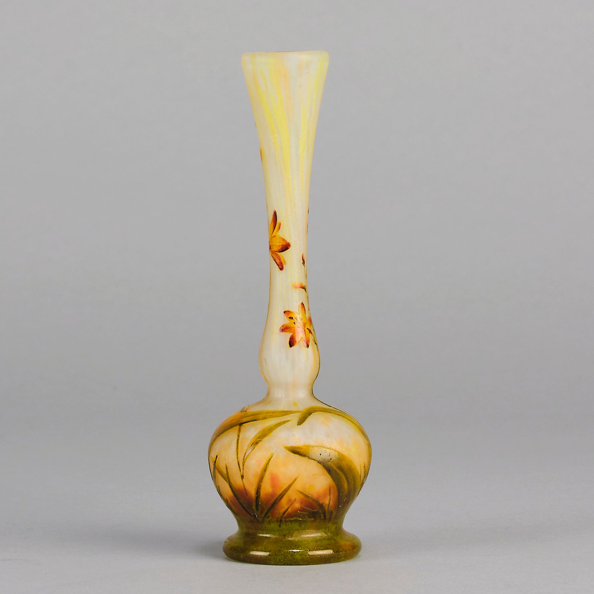 Daum Botanical Vase - Art Nouveau Glass - Hickmet Fine Arts