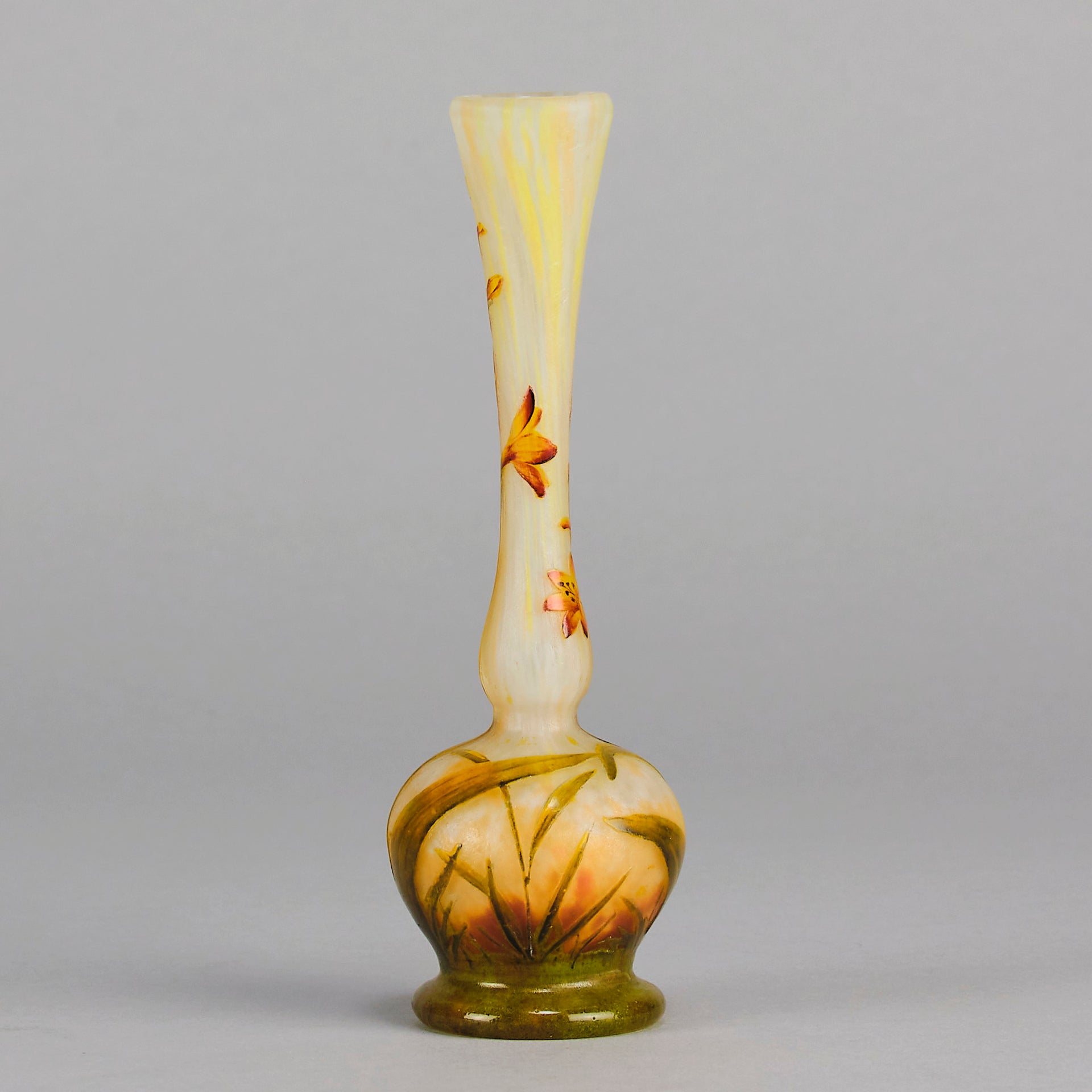 Daum Botanical Vase - Art Nouveau Glass - Hickmet Fine Arts