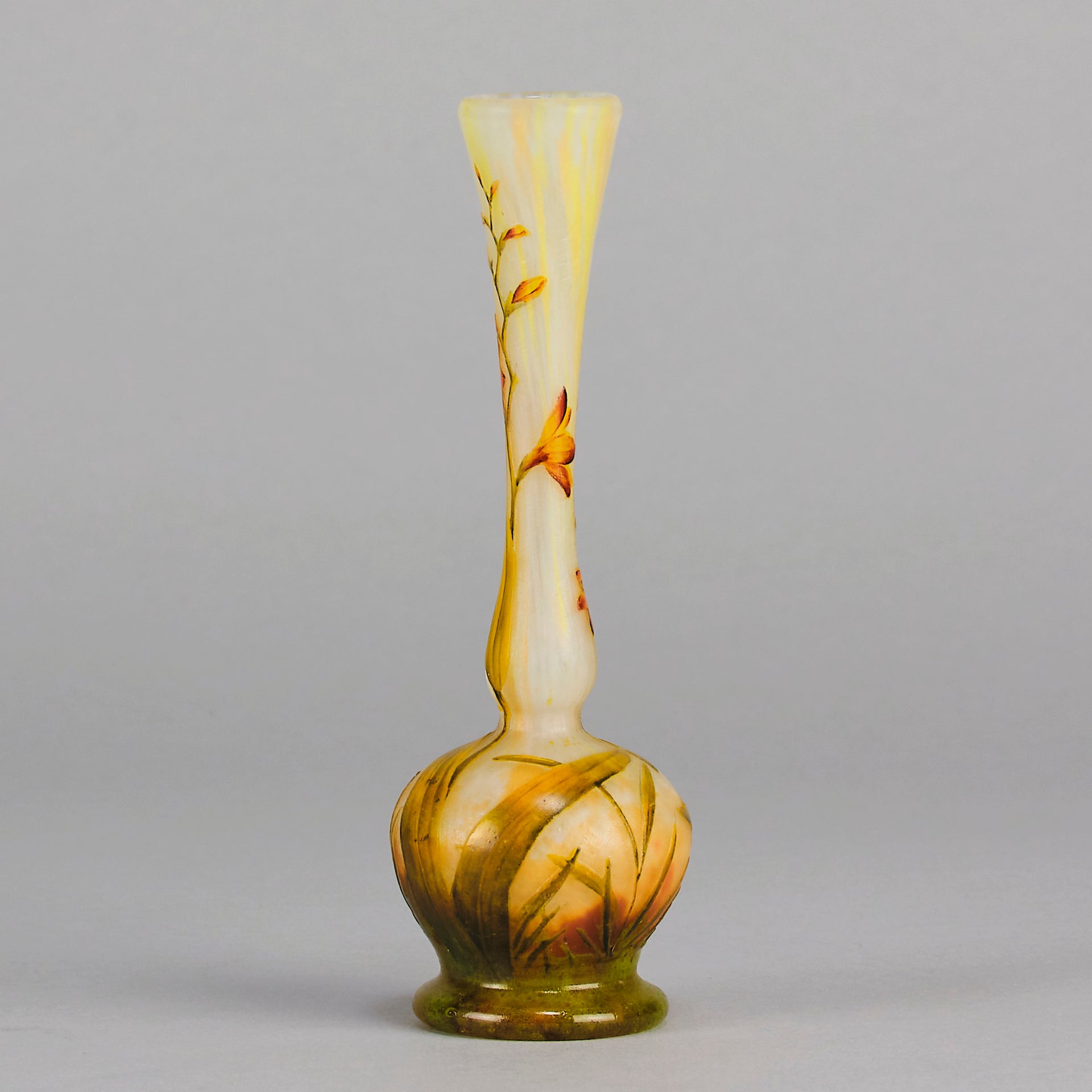 Daum Botanical Vase - Art Nouveau Glass - Hickmet Fine Arts