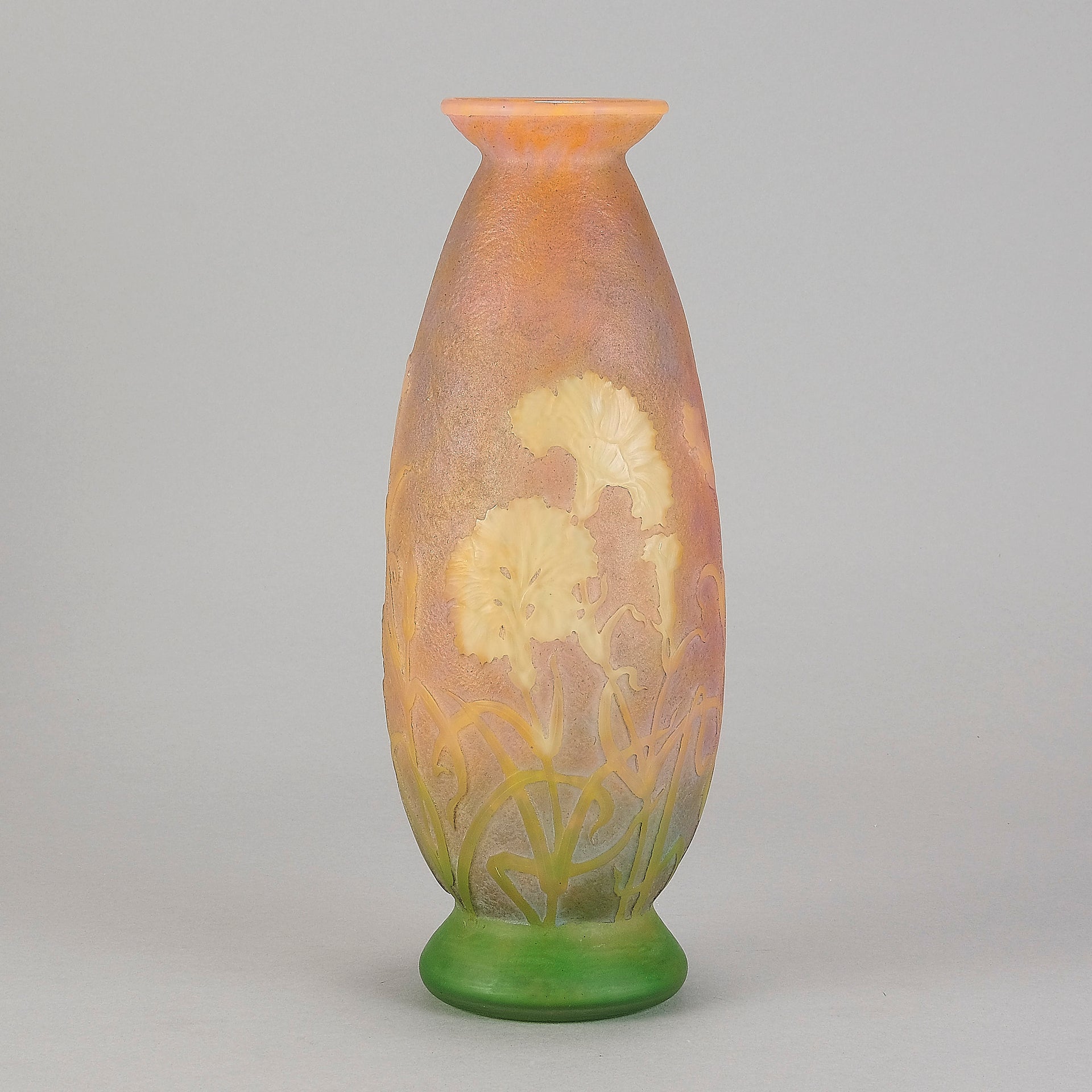 "Cameo Floral Vase" by Daum Frères - Hickmet Fine Arts