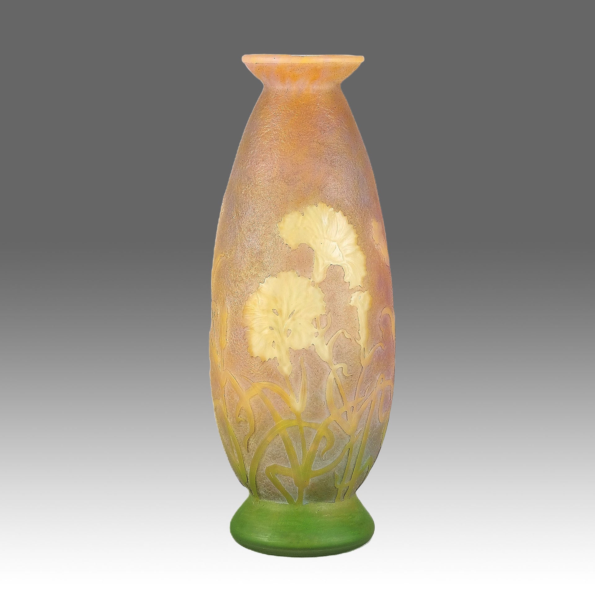 "Cameo Floral Vase" by Daum Frères - Hickmet Fine Arts