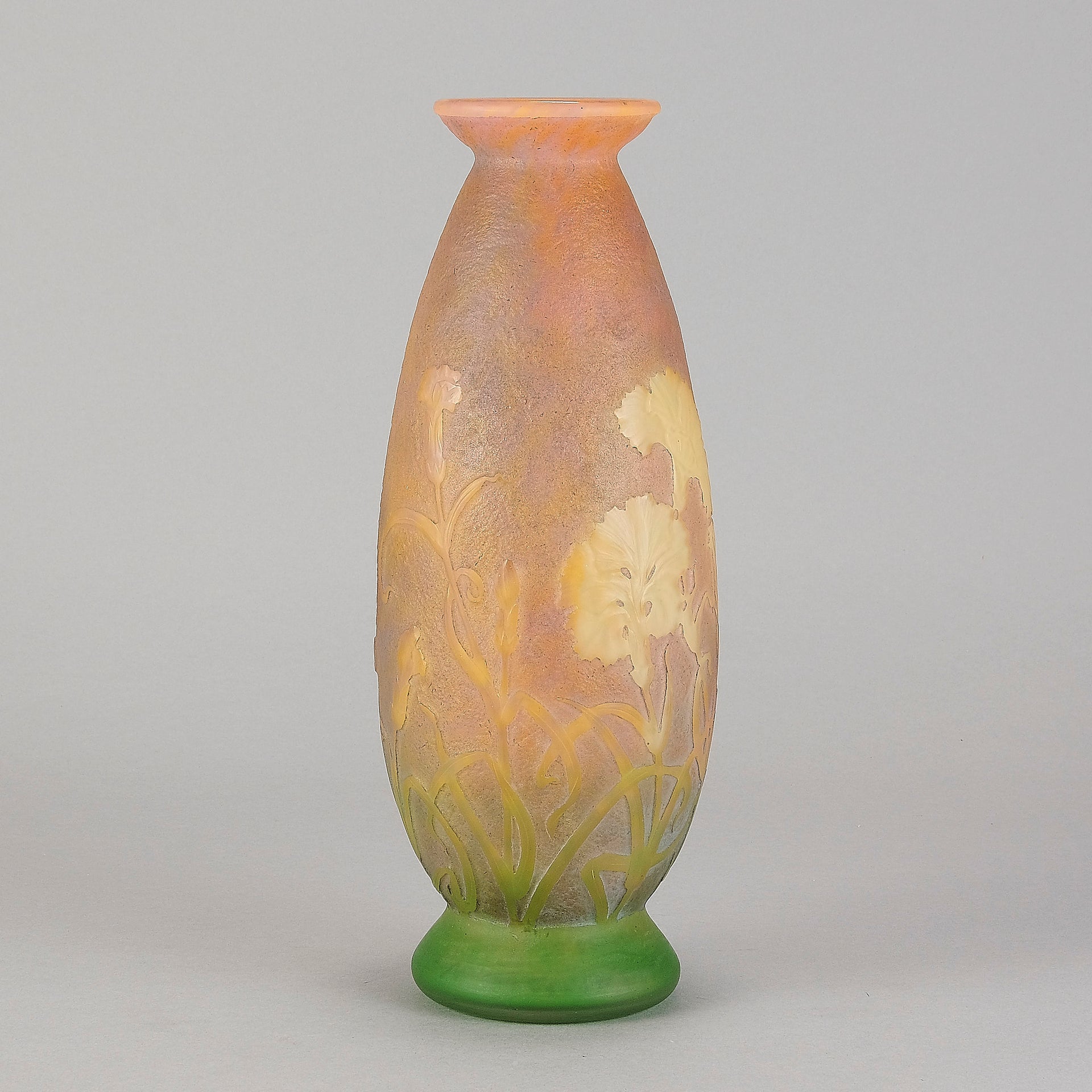 "Cameo Floral Vase" by Daum Frères - Hickmet Fine Arts