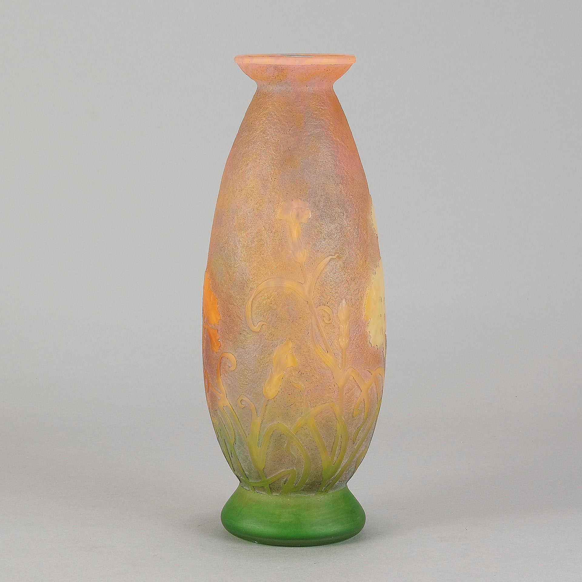 "Cameo Floral Vase" by Daum Frères - Hickmet Fine Arts