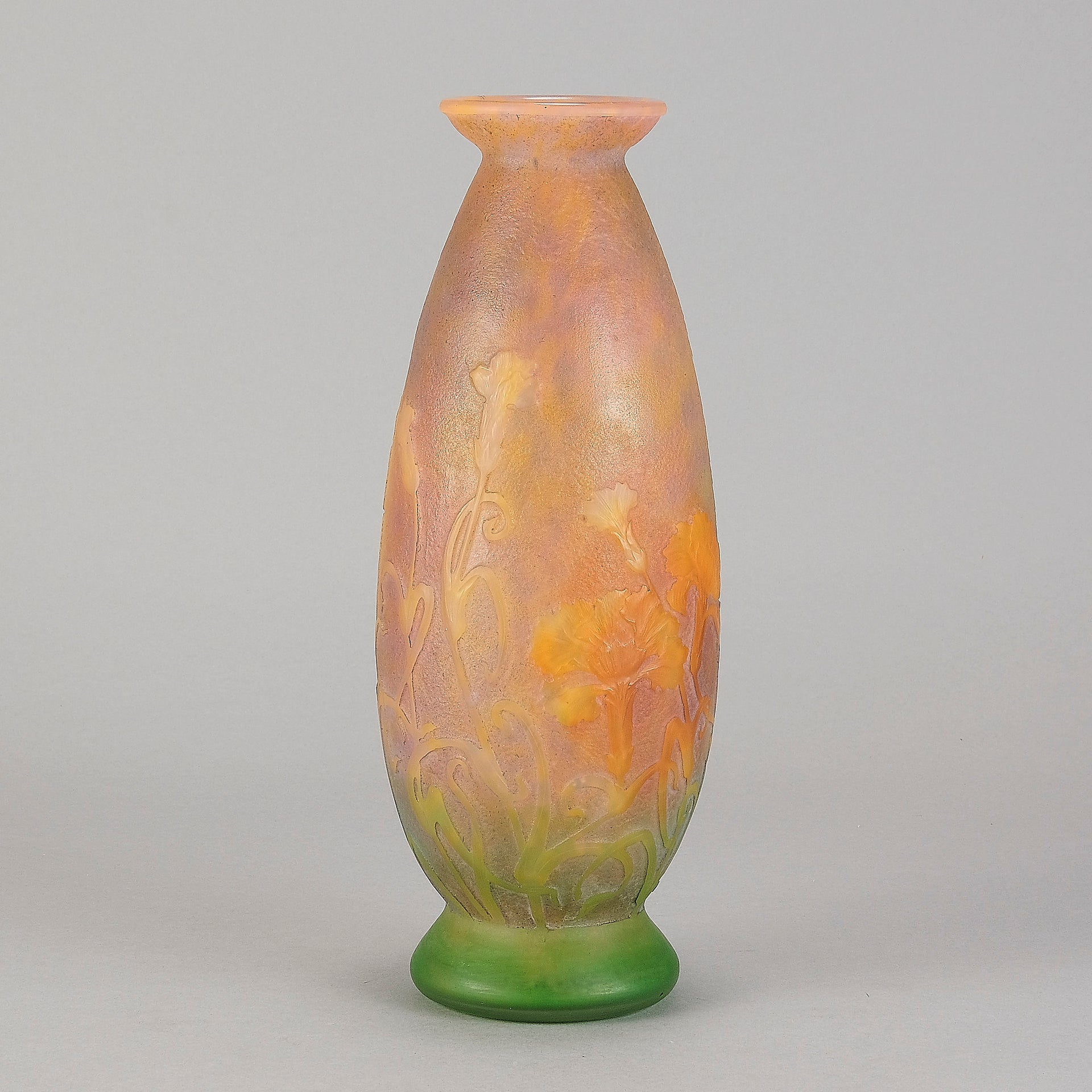 "Cameo Floral Vase" by Daum Frères - Hickmet Fine Arts