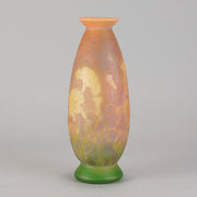 "Cameo Floral Vase" by Daum Frères - Hickmet Fine Arts