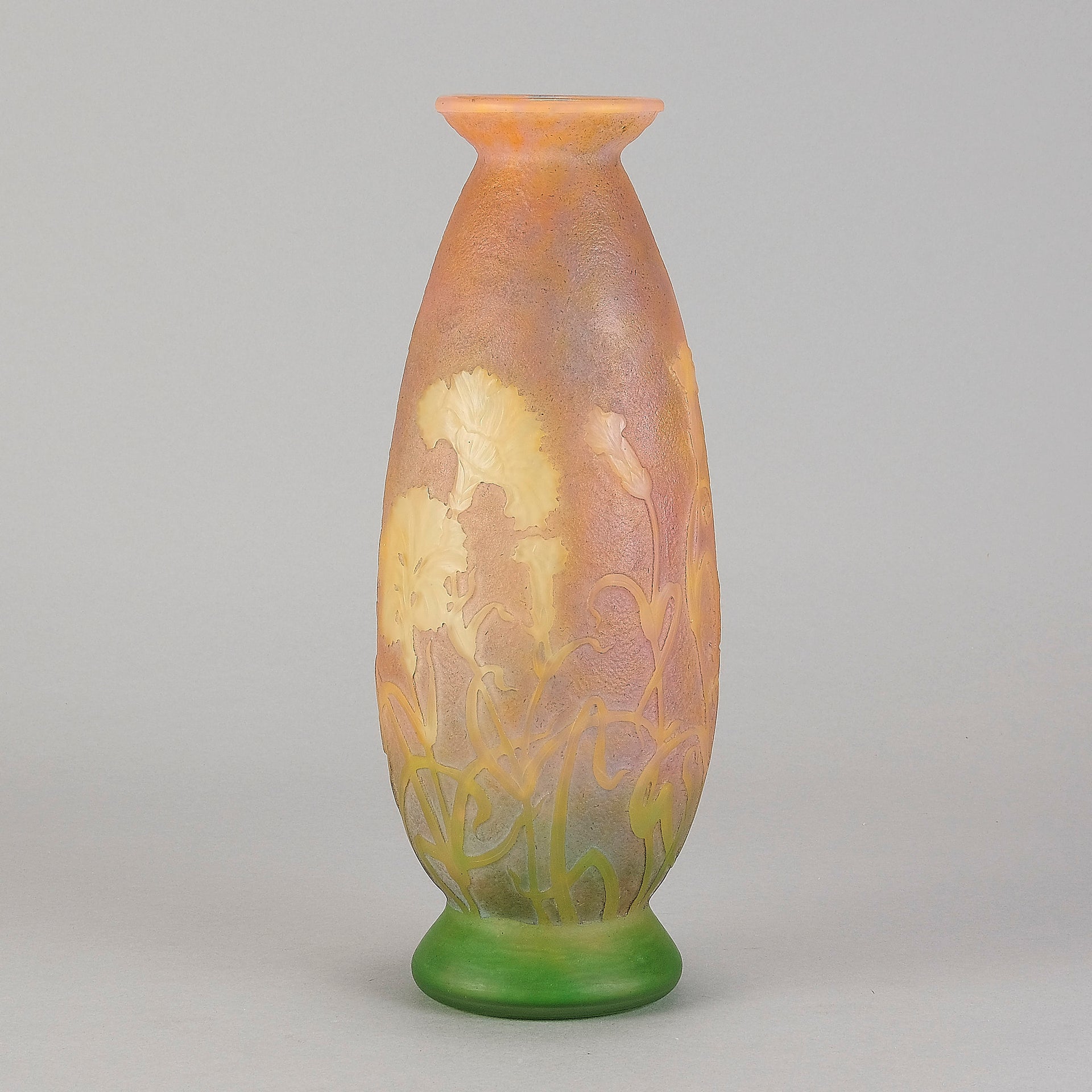 "Cameo Floral Vase" by Daum Frères - Hickmet Fine Arts