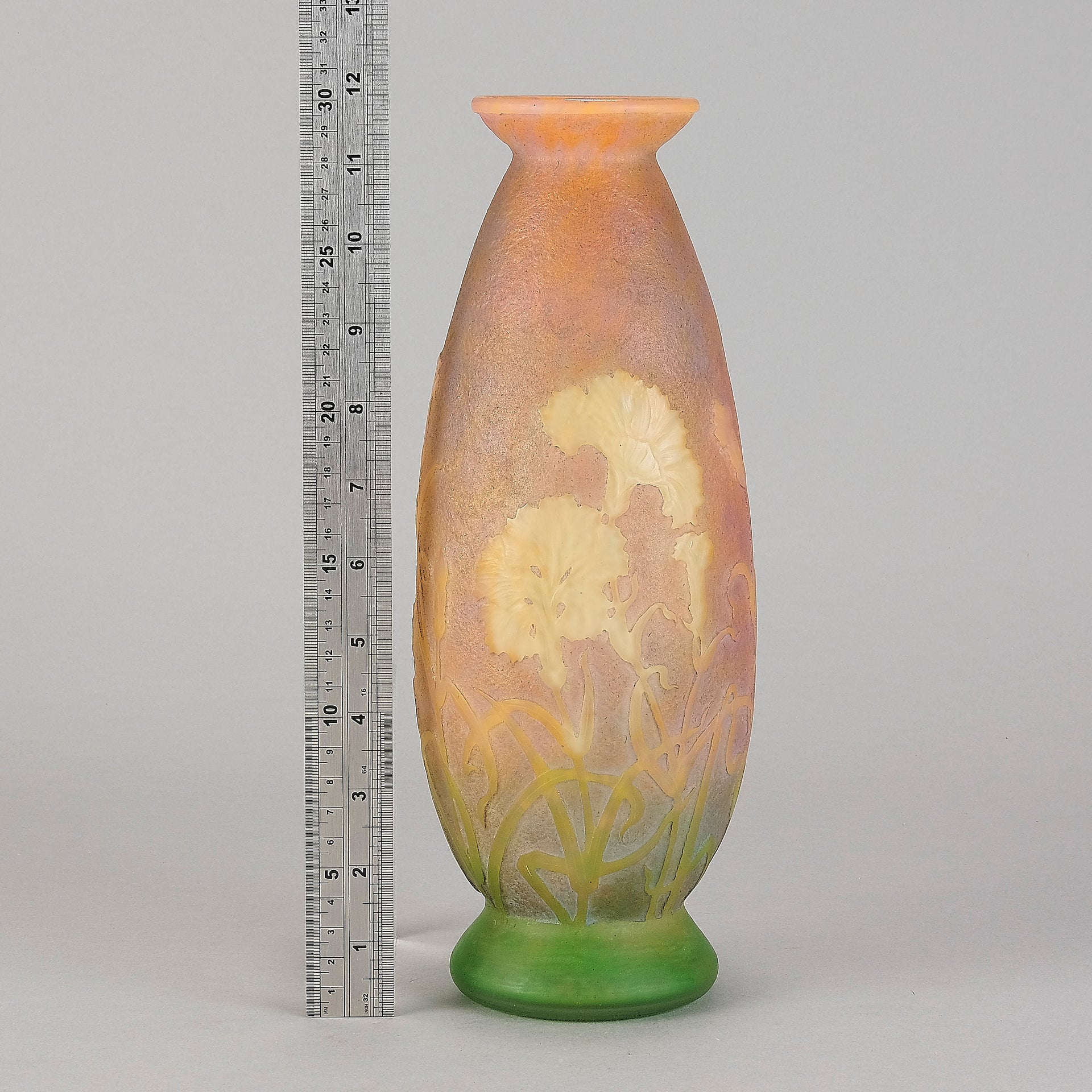 "Cameo Floral Vase" by Daum Frères - Hickmet Fine Arts