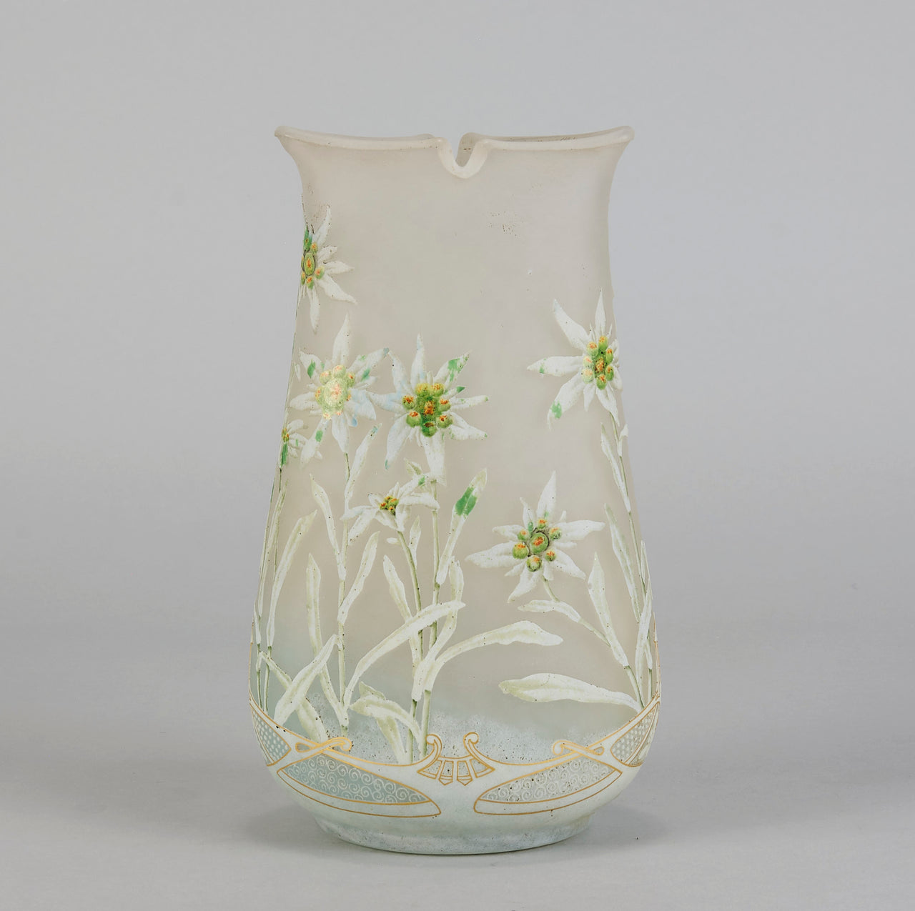 Daum Edelweiss Vase - Art Nouveau Glass - Hickmet Fine Arts