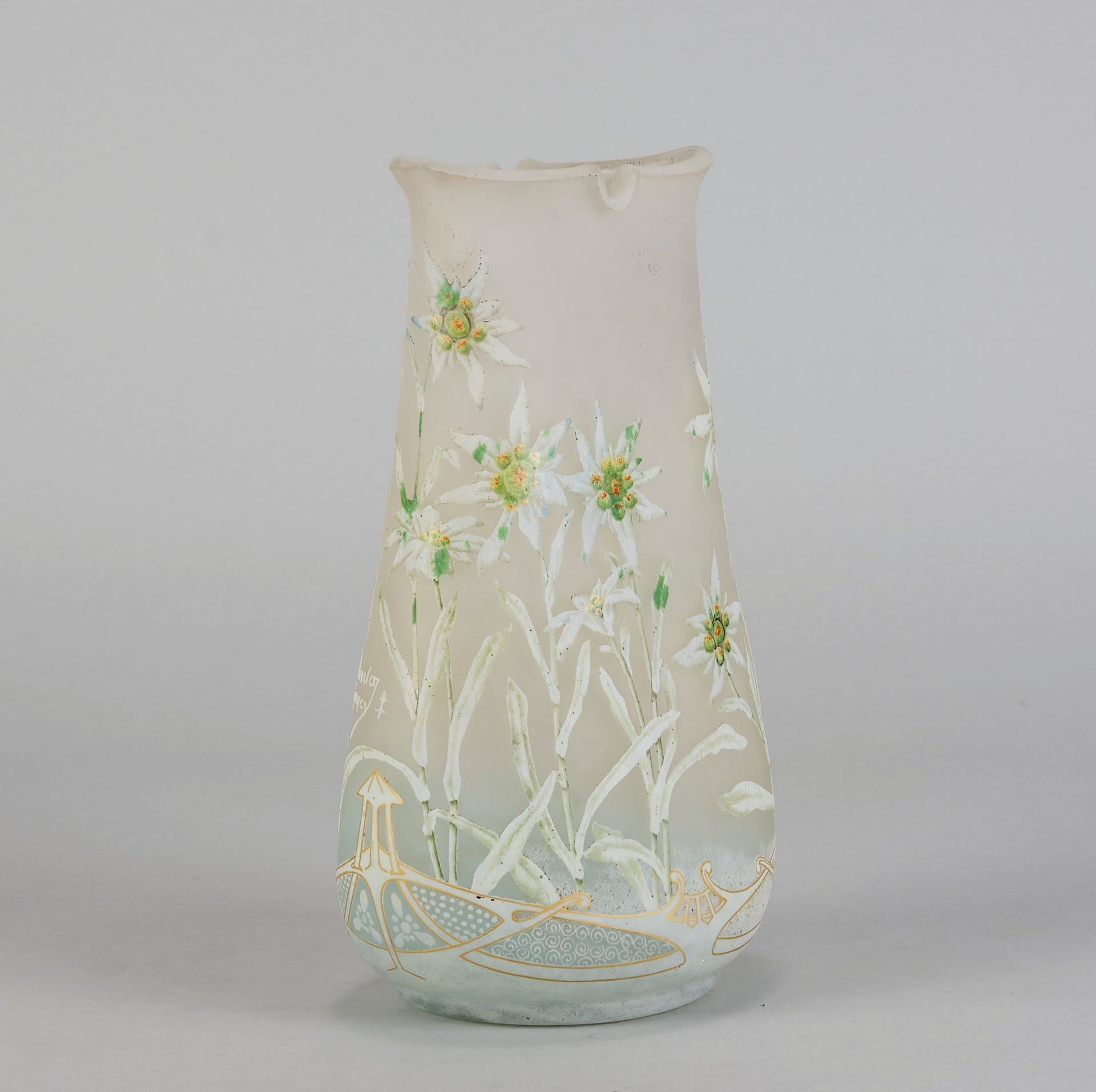 Daum Edelweiss Vase - Art Nouveau Glass - Hickmet Fine Arts