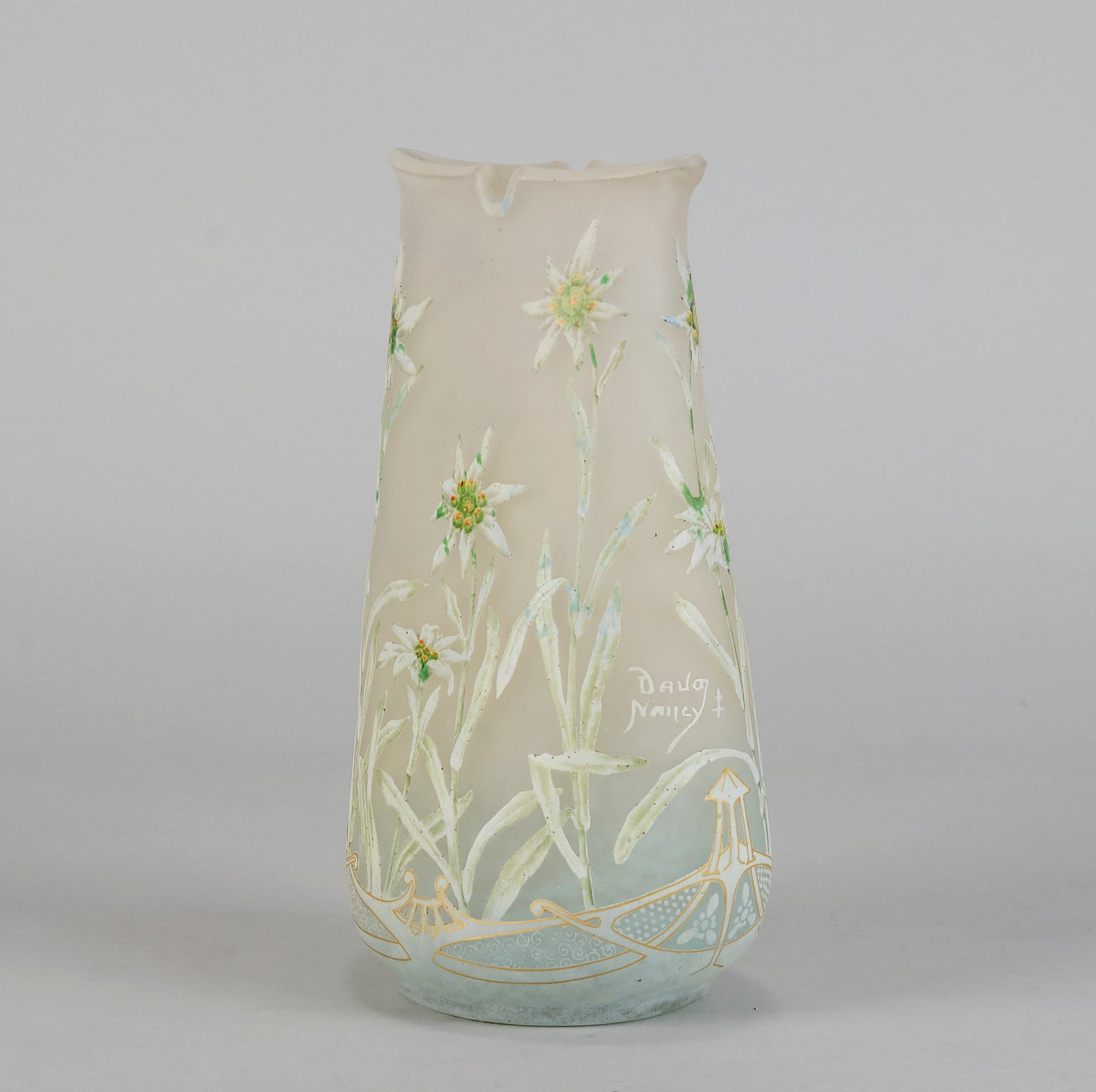 Daum Edelweiss Vase - Art Nouveau Glass - Hickmet Fine Arts