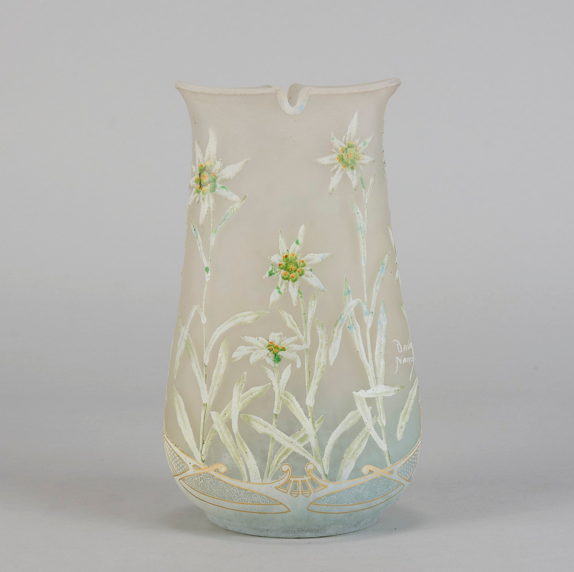 Daum Edelweiss Vase - Art Nouveau Glass - Hickmet Fine Arts