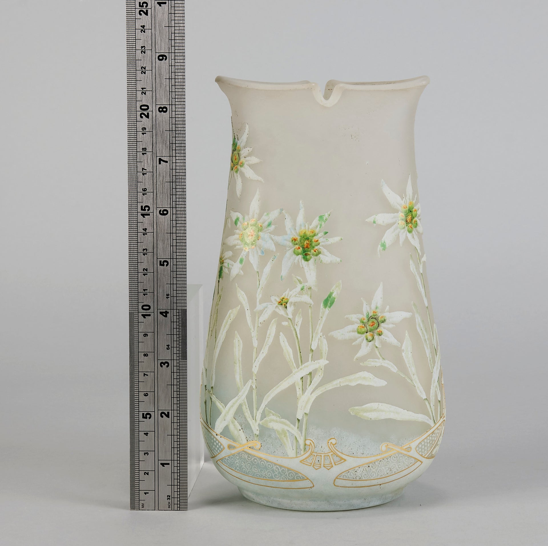 Daum Edelweiss Vase - Art Nouveau Glass - Hickmet Fine Arts