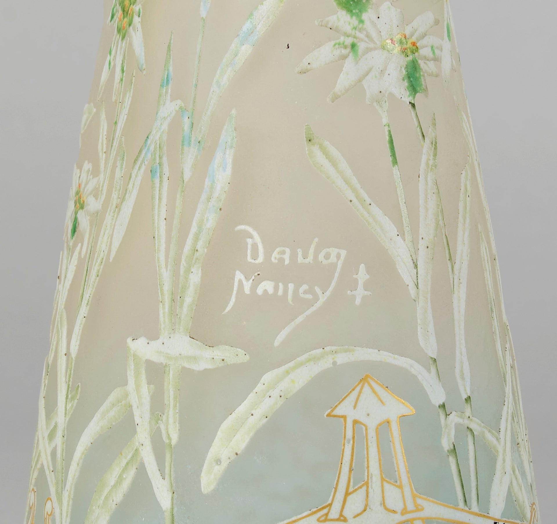 Daum Edelweiss Vase - Art Nouveau Glass - Hickmet Fine Arts