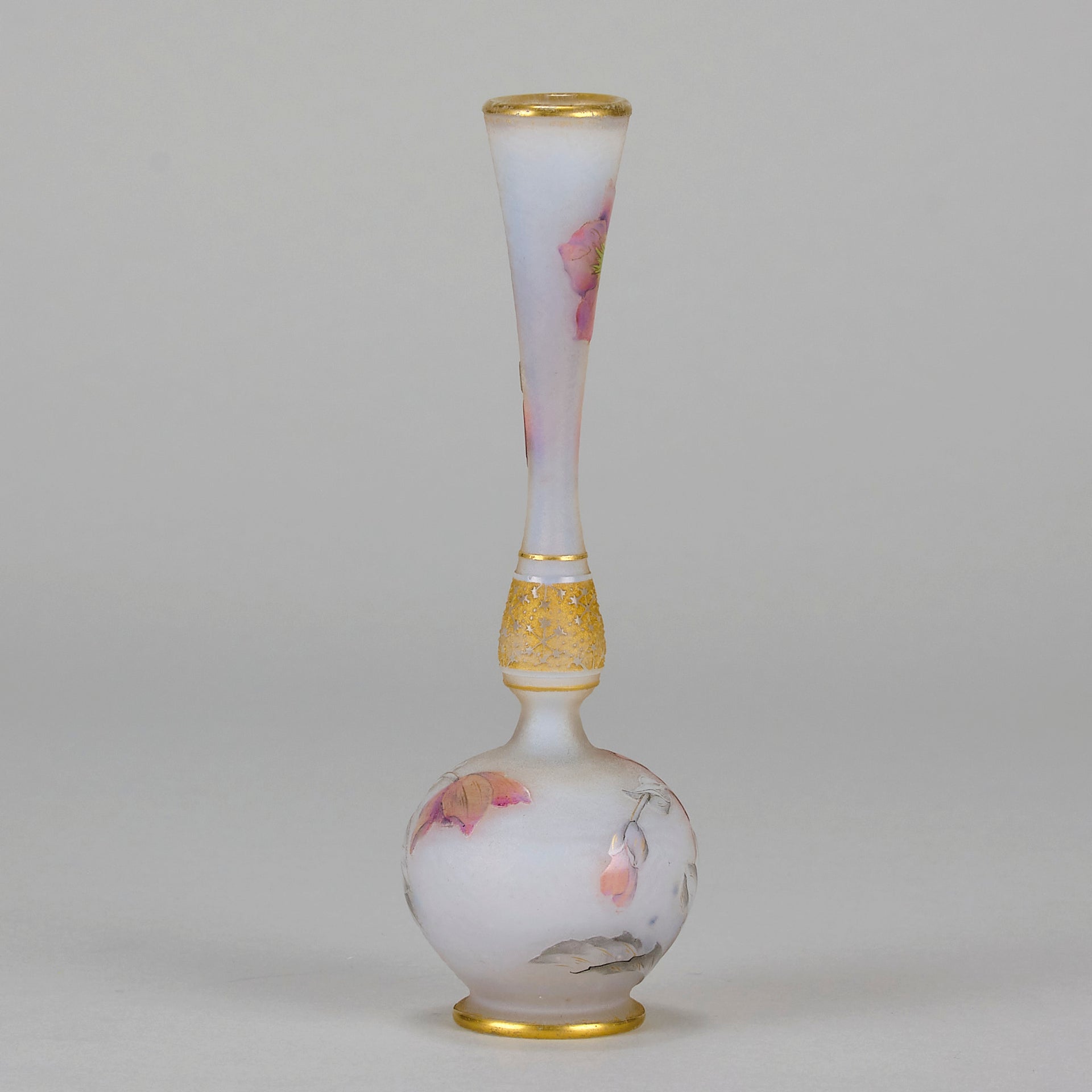 Daum Floral Vase - Art Nouveau Glass - Hickmet Fine Arts