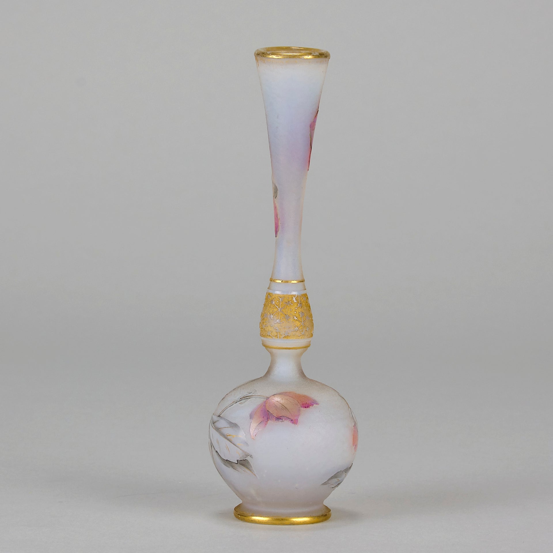 Daum Floral Vase - Art Nouveau Glass - Hickmet Fine Arts