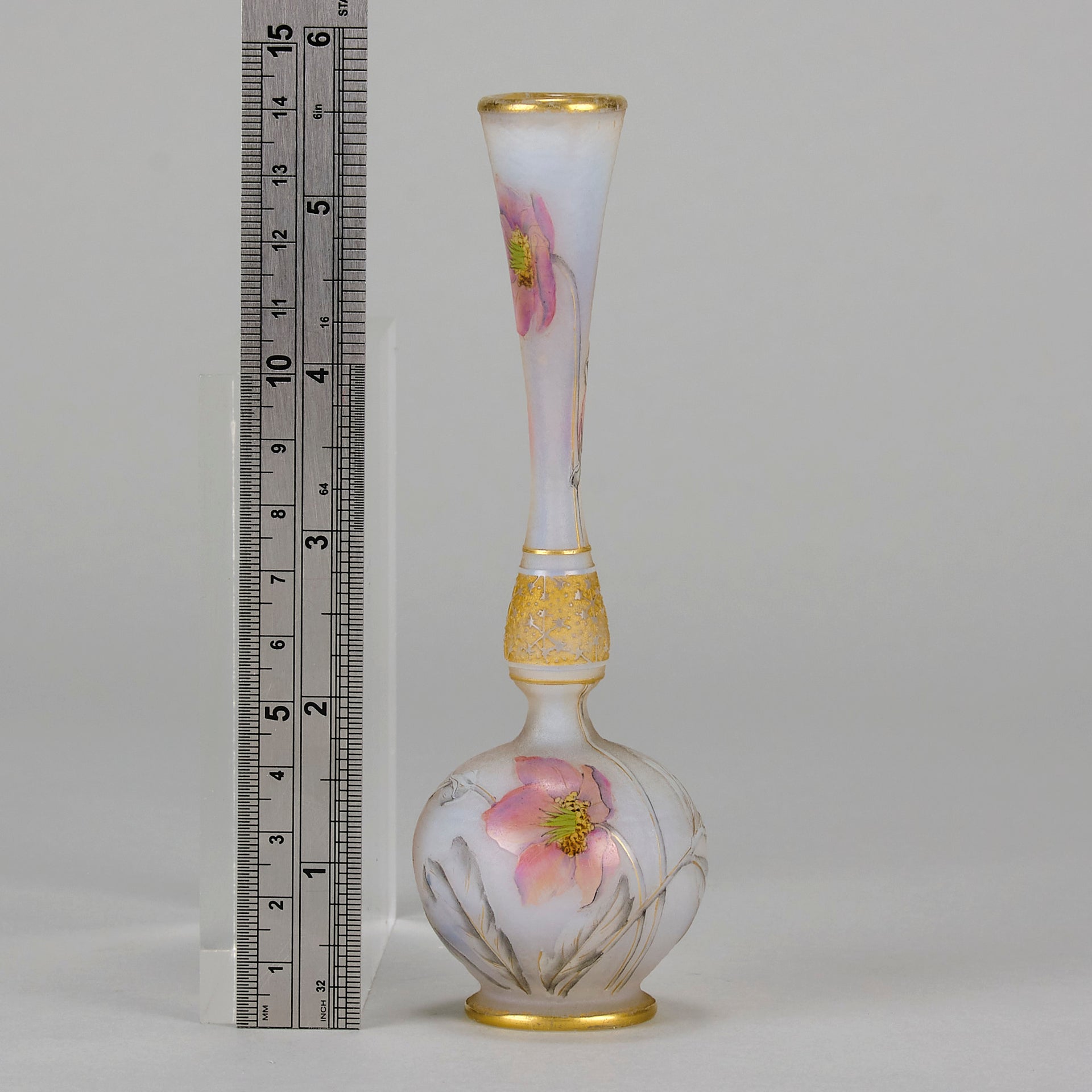 Daum Floral Vase - Art Nouveau Glass - Hickmet Fine Arts